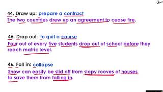 Phrasal Verbs (10)- [meanings & Sentences] Part 5