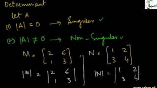 Singular and Non-singular Matrix