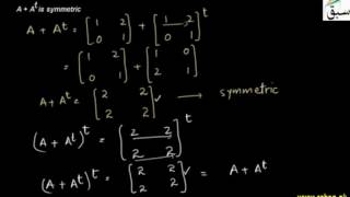 Problem 1: Symmetric and Skew-Symmetric Matrices