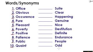 Words/Synonyms Part 4