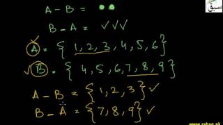 Difference of Sets