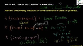 Problem-Linear and Quadratic Functions