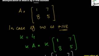 Multiplication of Matrix by a Real Number