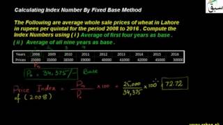 Calculating Index Number By Fixed Base Method