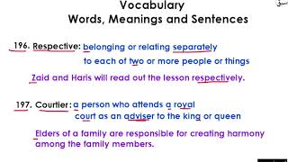 Vocabulary Words (5)- [meanings & Sentences] Part 21