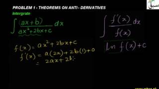 Problem1-Theorems on Anti-derivative