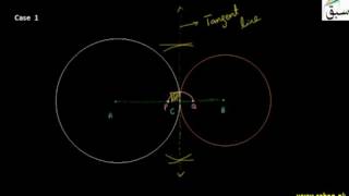 Tangent to Two Unequal Touching Circles