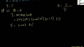 Problem-Torque on a Current Carrying Coil in a Magnetic Field