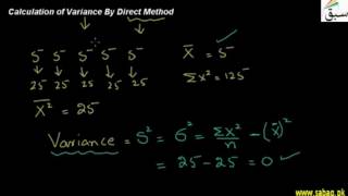 Calculation of the Variance and Standard Deviation by Direct Method