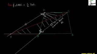 Constructing Triangle Equal in Area to Quadrilateral