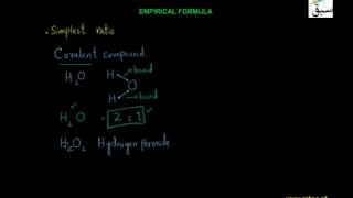 Empirical formula-covalent and ionic compound