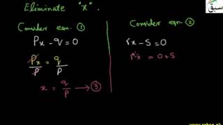 Elimination by Comparison Method