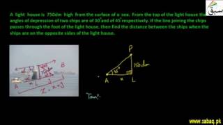 Problem 2: when Given Sides-Angle of Elevation-Depression