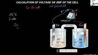 Calculation of the Voltage or emf of Cells