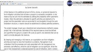 Project Quality and Risk Management Prm 702 Lecture 29