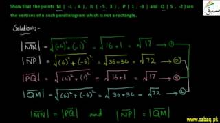 Problem 1: Verifying Parallelogram-Distance Formula