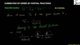 Summation of Series By Partial Fractions