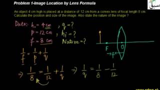 Problem 1-Image Location by Lens Formula