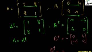 Symmetric and Skew-Symmetric Matrices