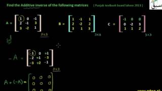 Problem 1: Additive Inverse of a Matrix