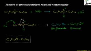 Reaction of Ethers with Halogen Acids and Acetyl Chloride