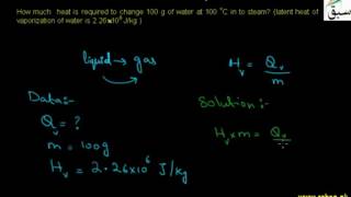 Problem on Introduction to Latent Heat of Vaporization