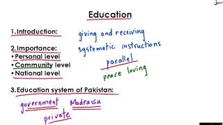 Essay Outline  (Education) Part 1