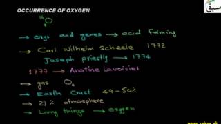 Occurrence of Oxygen