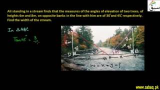 Problem 1: when Given Sides-Angle of Elevation-Depression