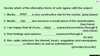 Exercise-Subject Verb Agreement