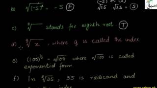Problem 1: qth Root of x