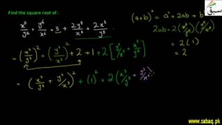 Problem 2: Square Root of Algebraic Expression-Factorization