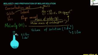 Molarity and Preparation of Molar Solution