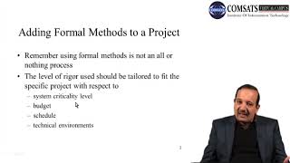 Formal Methods in Software Engineering CSE304 LECTURE 32