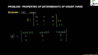 Problem-Properties of Determinants of Order Three