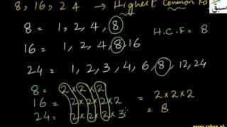 H.C.F or G.C.D of Algebraic Expressions