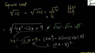 Square Root of Algebraic Expression-Factorization