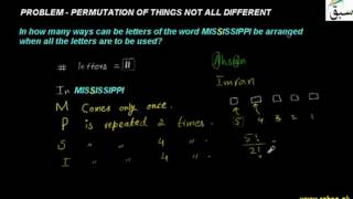 Problem-Permutation of Things Not All Different