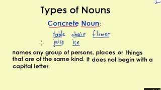 Concrete Nouns (explanation with examples)
