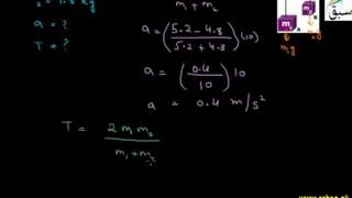 Problem on Tension and Acceleration for Vertical Motion of Two Bodies