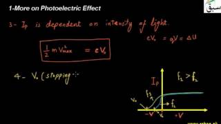 More on Photoelectric effect