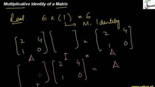 Multiplicative Identity of a Matrix