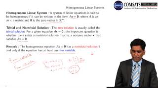 Linear Algebra in Hindi Urdu LECTURE 05 Homogeneous Linear System in Urdu Hindi