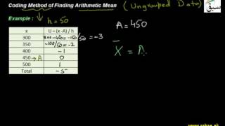 A.M  for Ungrouped Data by Coding Method