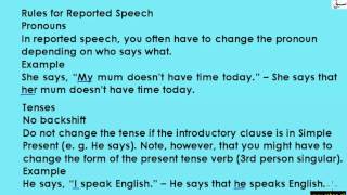 Direct/Indirect Narration Tense-1 (explanation/change form)