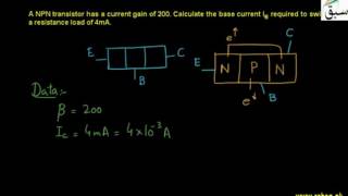 Problem- Current Flow in a n-p-n Transistor