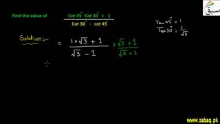Problem 1: Trigonometric ratios of 30 degree and 60 degree