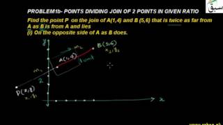 Problem1b-Points Dividing the Join of Two Points in Given Ratio