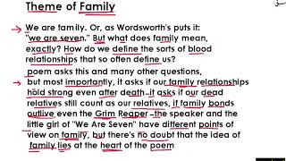 We are Seven Themes Part 3