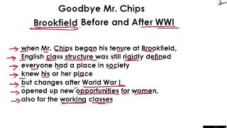Goodbye Mr. Chips Theme: Changing World